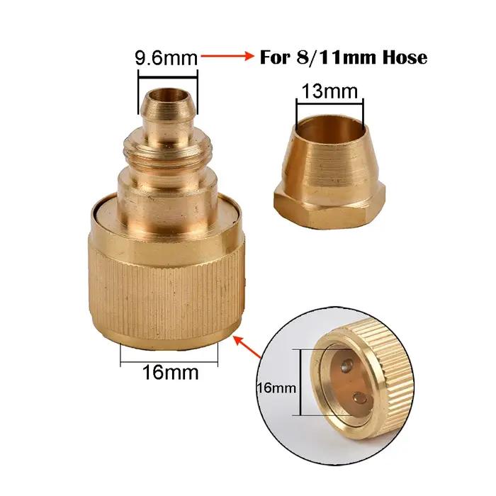 Robinet en laiton à filetage 1/2 3/4 1 avec connecteur rapide pour jardin adaptateur d'arrosage cuivre tuyau kit d'arrosage robuste et élégant pour extérieur