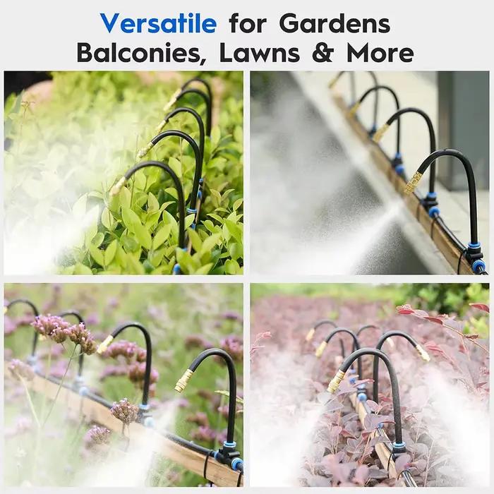 Système de refroidissement par brumisation avec minuterie programmable pour jardin 360 ° Buse