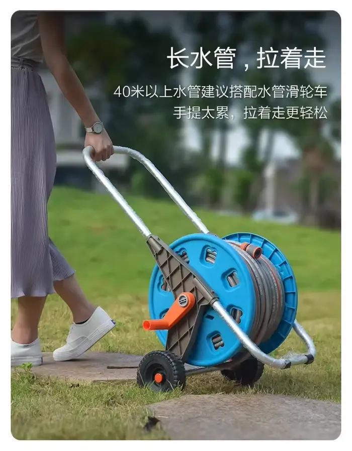 Chariot de dévidoir de tuyau d'arrosage portable