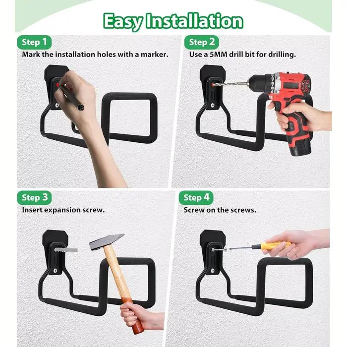 Support de tuyau d'arrosage mural robuste et durable pour ranger les tuyaux d'arrosage et outils de jardinage multifonctionnel pour extérieur intérieur occasions spéciales