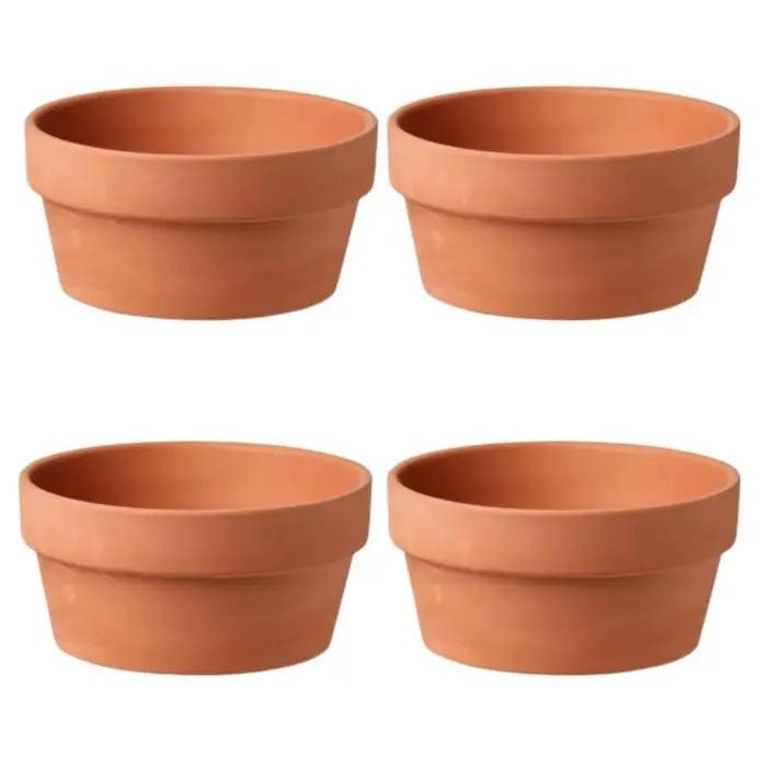Pots de fleurs en terre cuite, 3.5 "x 2.2", 6 pièces, jardinière en argile et poterie avec trou de D