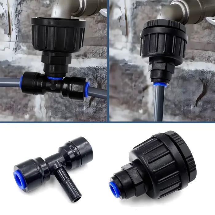 Kit d'irrigation de jardin 1/4'' avec goutteur extérieur 8 trous et piquet