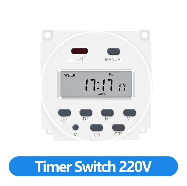 Minuteur électronique numérique CN101A à micro-ordinateur, programmable hebdomadaire 7 jours, relais
