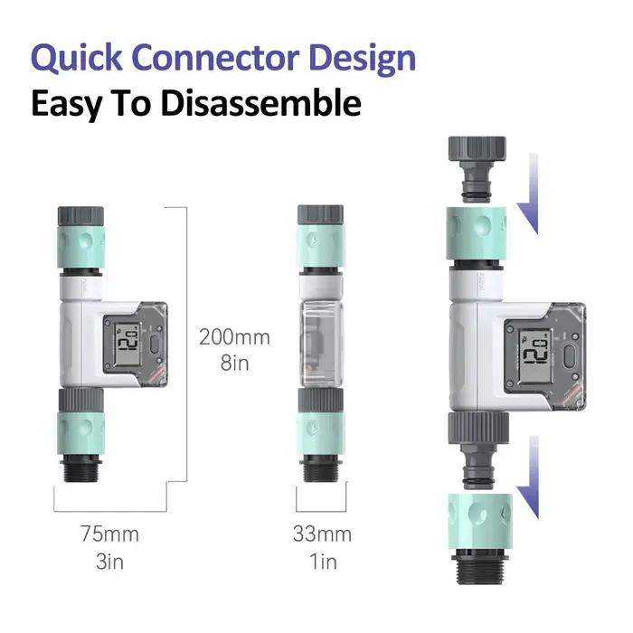 Débitmètre d'eau WiFi pour tuyau d'arrosage