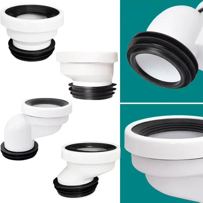 Buses de toilette en PVC, buse de connexion de WC, buse de tuyau de toilette, vidange droite excentrique, connexion des toilettes aux eaux usées