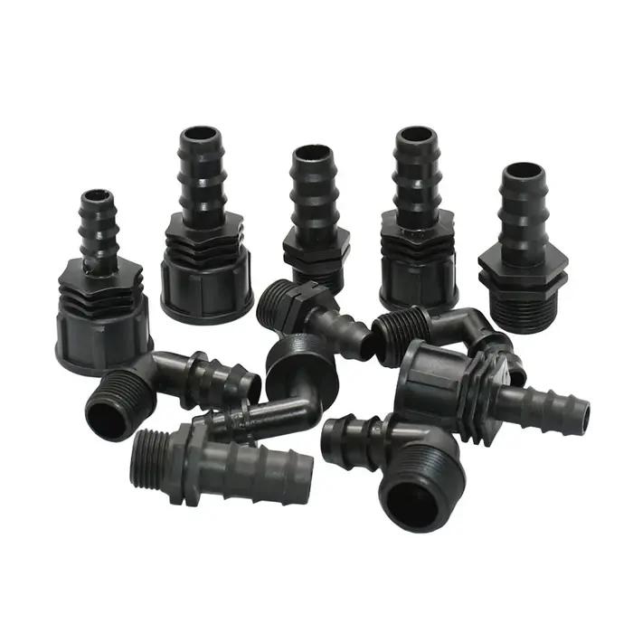 Connecteur de tuyau en plastique, filetage 1/2 3/4 1 pouce à 16/20/25mm, raccord de tuyau en plastiq