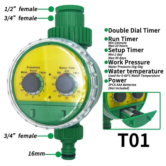 Oasis-Système d'arrosage automatique pour jardin, minuterie, capteur de pluie, LCD solaire, contrôle