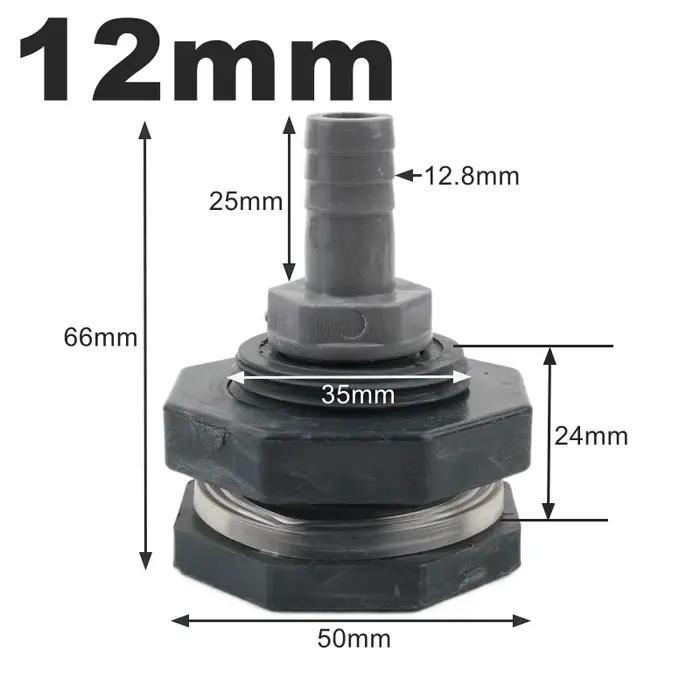 Connecteur de réservoir d'eau en PVC, Tube G1/2 à 8/10/12/16mm, adaptateur de réservoir de poisson d