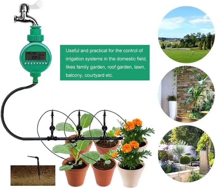 Minuterie électronique d'arrosage de jardin avec écran LCD