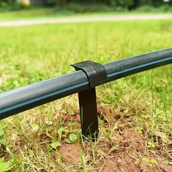 Supports de tuyau en plastique PE brun pour irrigation goutte à goutte jardinage outils de jardin amélioration de l'espace vert public horticole occasionnels cadeaux