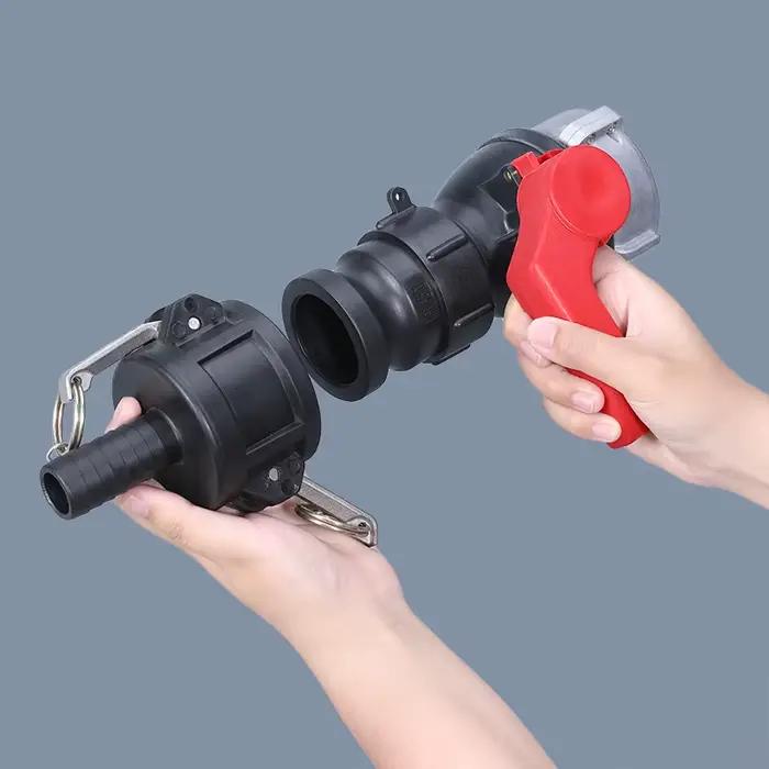 Adaptateur A200 précieux en polypropylène IBC, connecteur de assujeten plastique Camlock BLOPack, ha