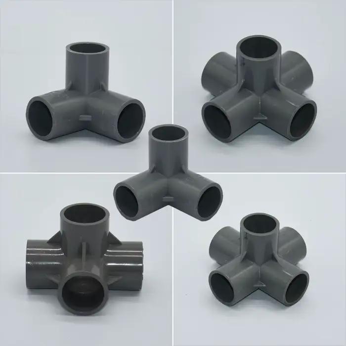 Connecteur en PVC 20/25/32mm, 3/4/5 voies tridimensionnelles DN15/20/25/40, raccords de tuyaux d'ali