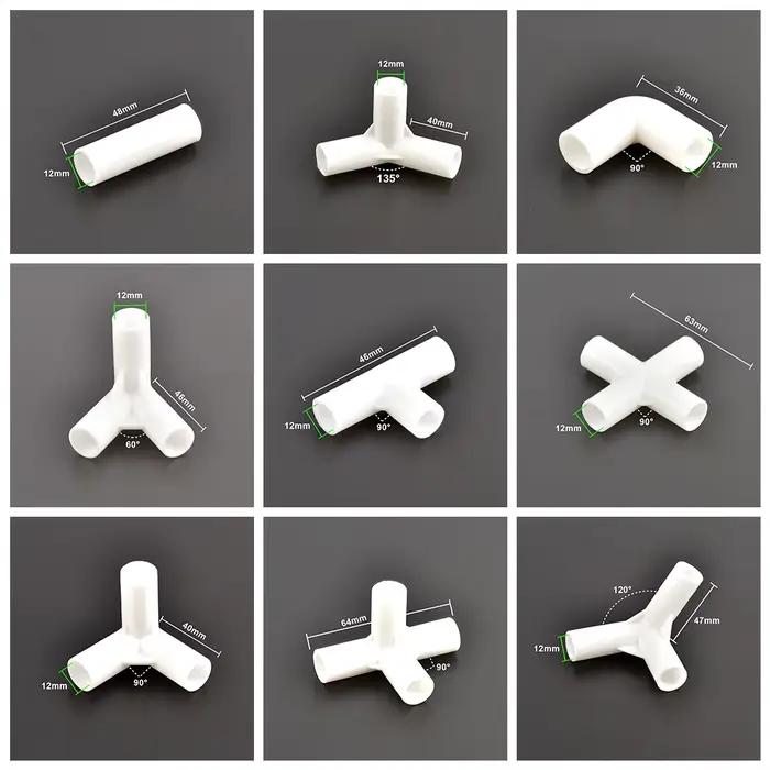 60 ° 90 ° 120 ° 135 ° Connecteur en PVC