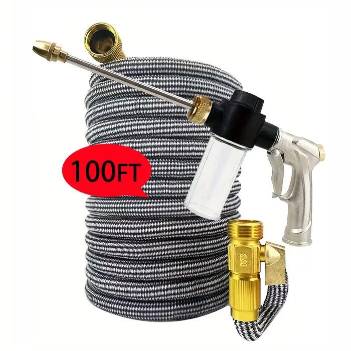 Tuyau d'arrosage extensible de haute qualité, buse haute pression Flexible, pistolet de nettoyage pa