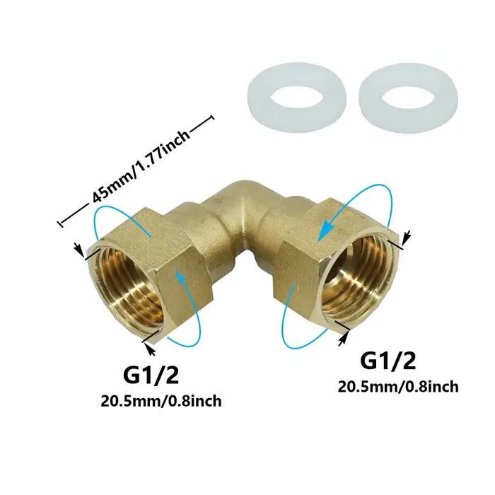 Connecteur de filetage mâle femelle en laiton G1/2 G3/4 G1