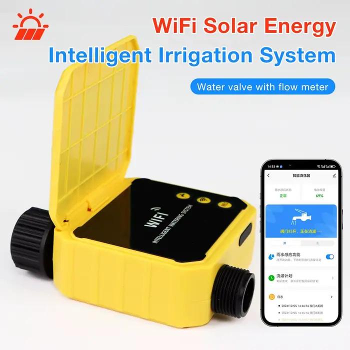 Programmateur d'arrosage solaire WiFi 1/2/4 sorties avec application Smart Life, contrôle indépendan