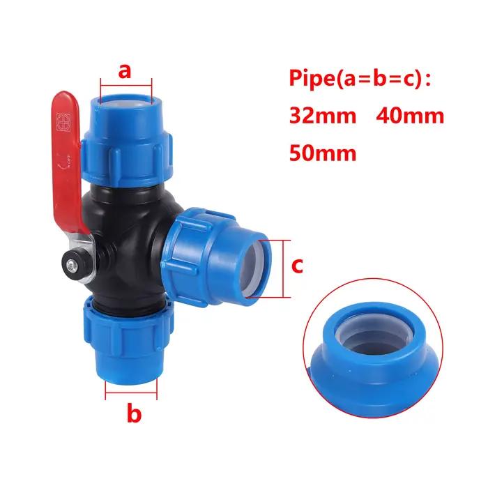 20/25/32/40/50mm PVC PE tuyau robinet inverseur en plastique rapide