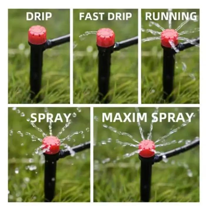 Kit d'irrigation goutte à goutte automatique pour jardin système d'arrosage en plastique blanc pour bonsaï plante en pot fleur légume serre installation facile entretien simple