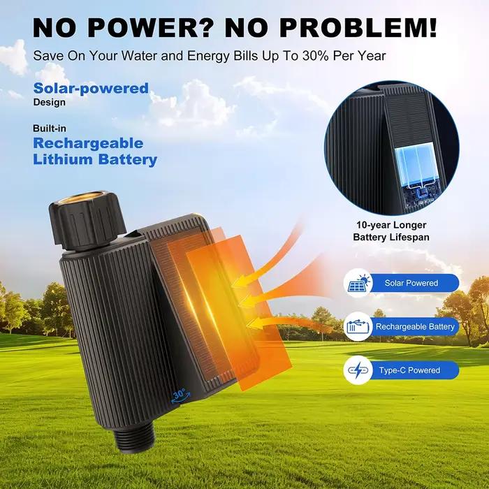 Programmateur d'arrosage intelligent Tuya à énergie solaire