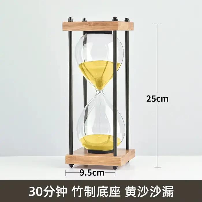 Minuteur en verre d'inspiration vintage, 30 minutes, sans piles, parfait pour la piscine, la maison,