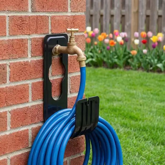 1 support enrouleur de tuyau d'arrosage mural pratique pour jardin et agriculture