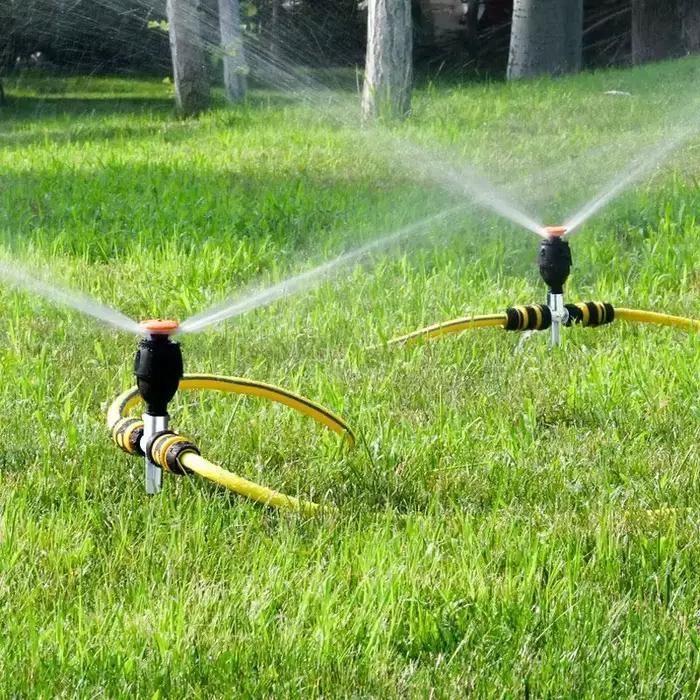 Arroseur à bras oscillant en plastique 360° pour jardin et pelouse, kit d'arrosage automatique sans produits chimiques pour aménagement paysager et irrigation agricole