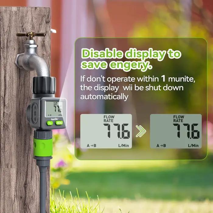 Débitmètre d'eau JOEKOL pour mesurer la consommation d'eau en gallons/litres et débit pour arrosage de jardin et remplissage de réservoir de camping-car occasions spéciales