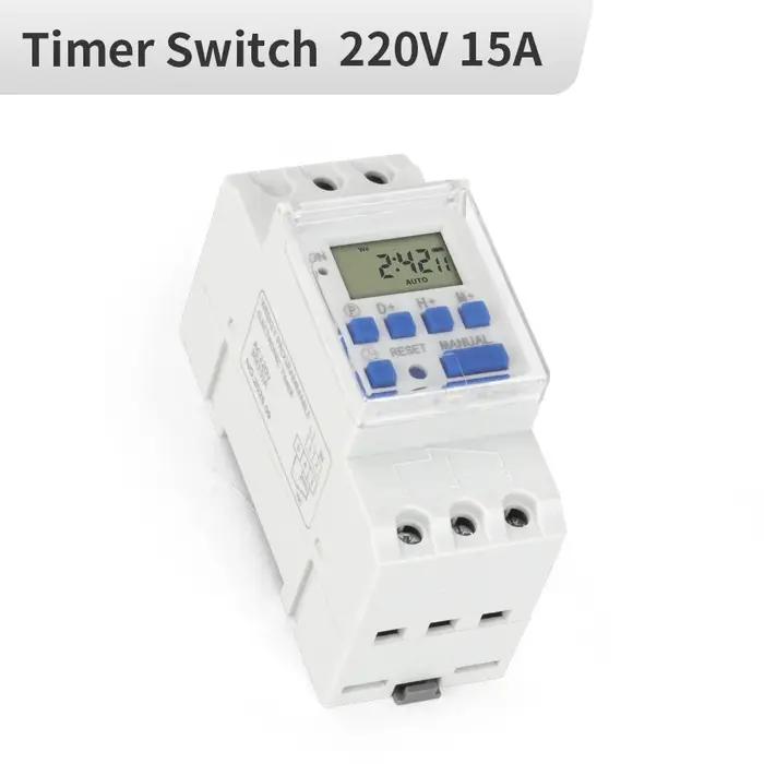 TNCE 220V minuterie interrupteur THC15A mini taille 7 jours contrôleur de temps programmable numérique entièrement