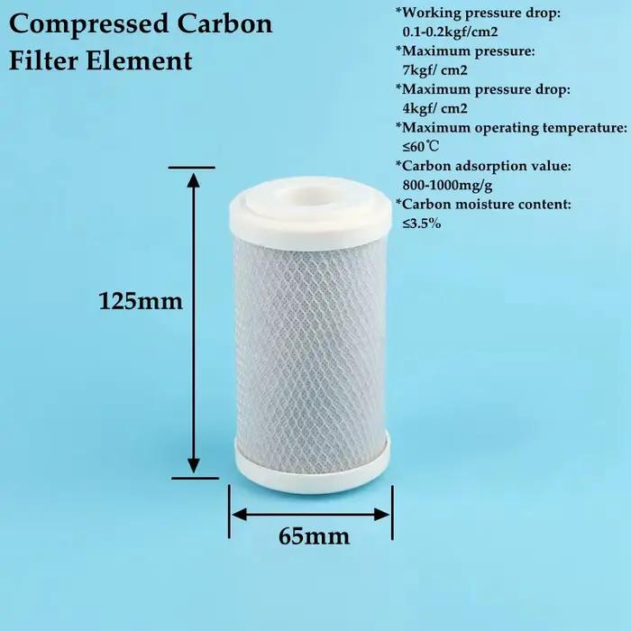 Élément filtrant de 5 pouces, système d'osmose inverse, charbon actif, purificateur d'eau en coton g