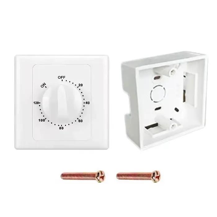 Minuterie de commande mécanique à bouton avec programmation facile pour ventilateurs, chauffe-eau, pompes, routeurs, aquariums et autres appareils électriques
