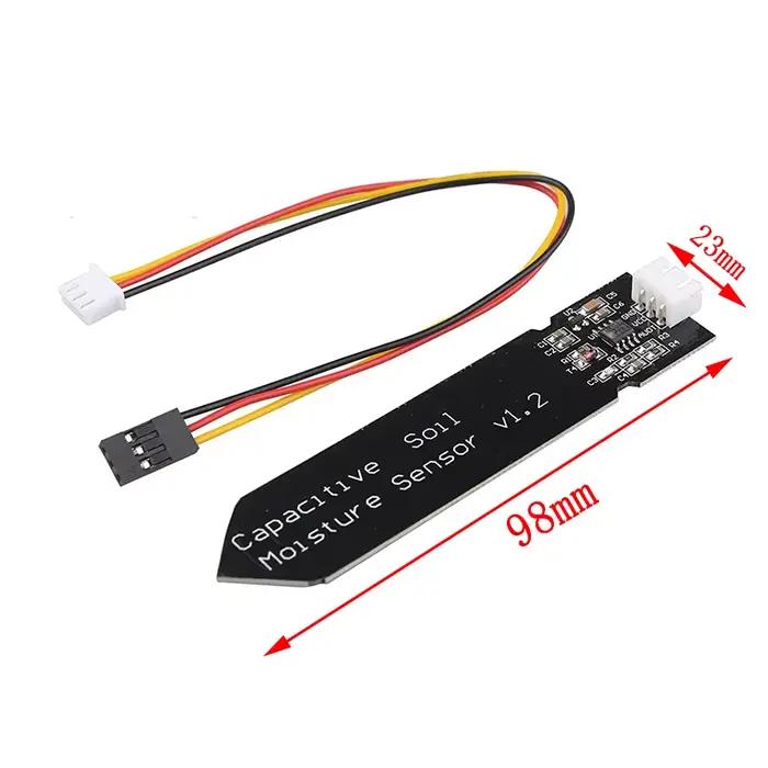 Module Capacitif de Capteur d'Humidité du Sol Module de Contrôle de Relais Affichage Numérique d'Humidité du Sol Arrosage Automatique Compatible avec Arduino Occasions Spéciales