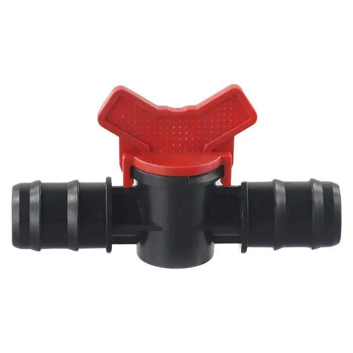 Connecteurs d'eau de jardin en plastique 16mm 20mm 25mm vanne d'arrêt robinet à tournant sphérique connecteur bouchon PE tuyau PN4 pour irrigation jardinage aquaculture constructions étangs occasions spéciales