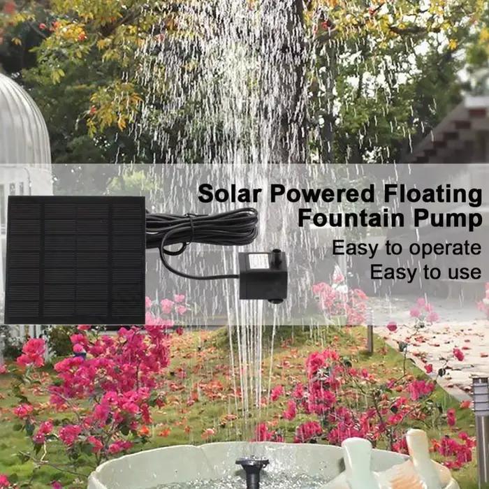 Kit de pompe à eau solaire pour décoration de jardin
