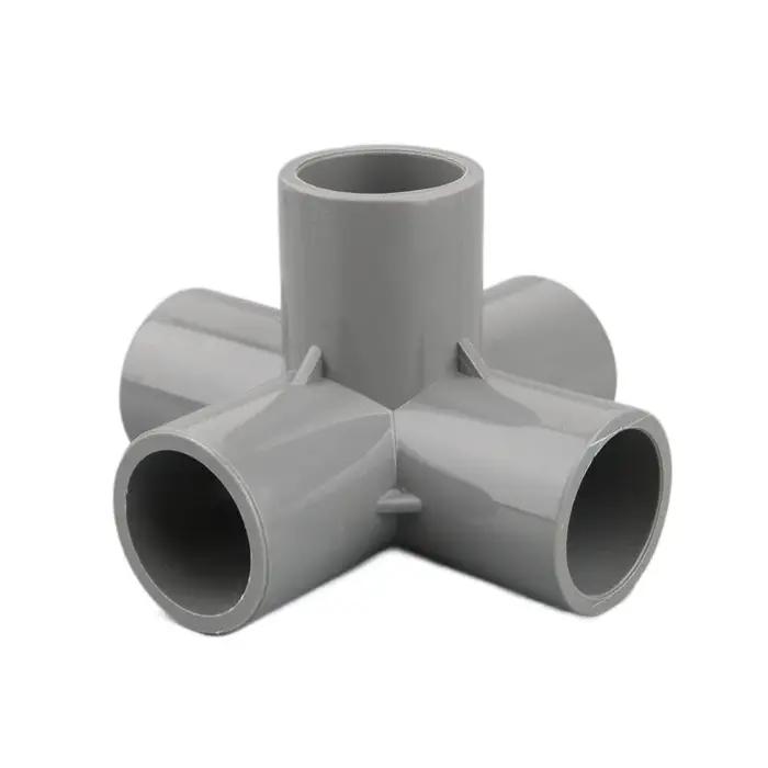 Connecteur de tuyau en PVC gris coude droit joints croisés en T adaptateur d'eau irrigation jardin aquariums polyvalents occassions spéciales
