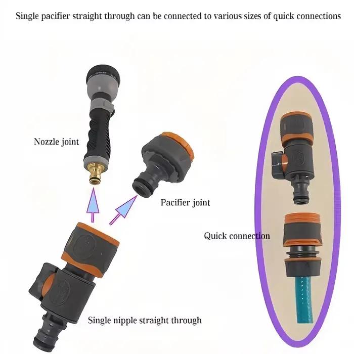Adaptateur de tuyau d'arrosage à connexion rapide avec robinet à bille