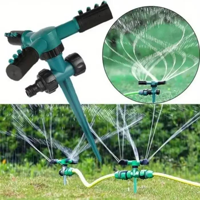 Arroseur automatique de jardin rotatif 360° en ABS durable pour irrigation de pelouse, cour et légumes occassions spéciales