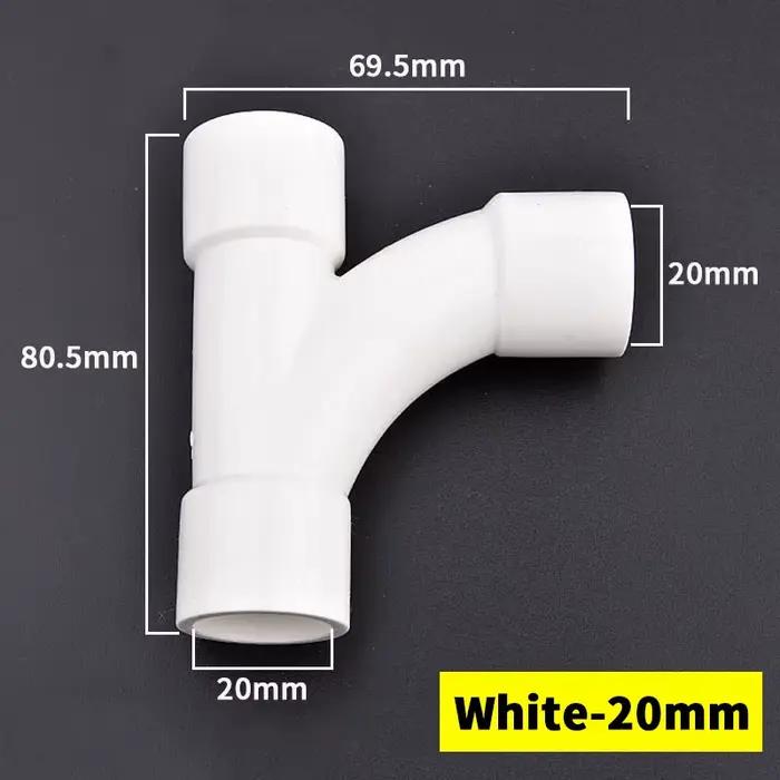 Tuyau en PVC de 20/25/32mm, coude à grand Arc, connecteur de type Y, adaptateur séparateur à 3 voies