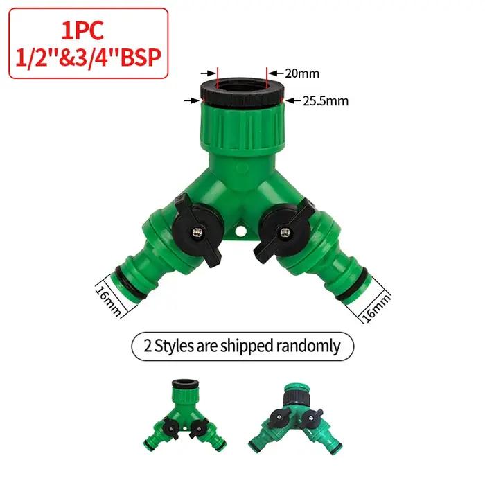Tuyau d'arrosage Y connecteur rapide 1/2 "3/4"
