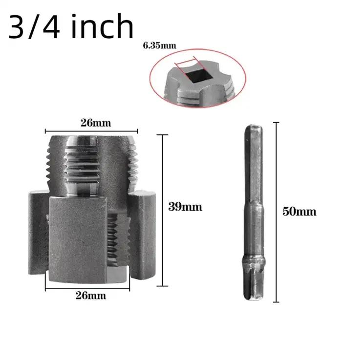 Enfileur de tuyaux PPR/PVC 1/2" et 3/4" – Outil de taraudage à double fonction pour filetage interne et externe