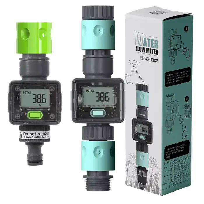 Débitmètre d'eau numérique pour tuyau d'arrosage extérieur