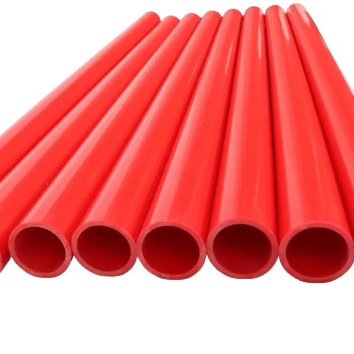 1 pièce de tuyau UPVC rouge épaissi de 20/25/32/40/50 mm pour drainage d'aquarium