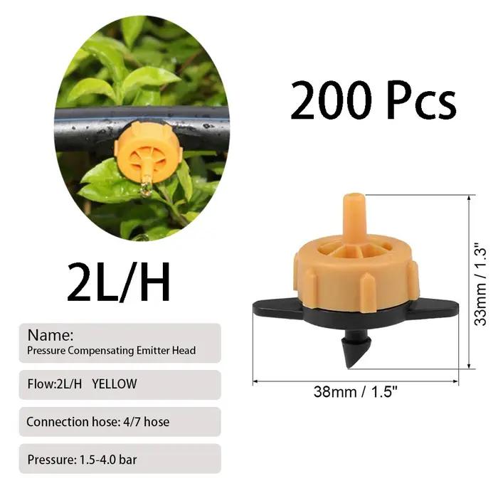 Émetteurs d'égouttement à compensation de pression 2L/4L/8L pour jardin auto-nettoyants en plastique de haute qualité à débit constant occasions spéciales