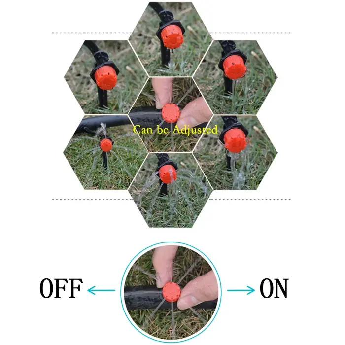 Arroseurs réglables en plastique pour jardinage précis et économie d'eau 100 pièces red & black réglables pour irrigation durable et facile à installer