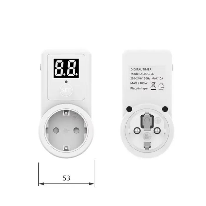 Minuterie numérique de compte à rebours avec prise UE pour contrôler intelligemment la durée de fonctionnement des appareils électroménagers occasions spéciales recharge tablette téléphone voiture électrique