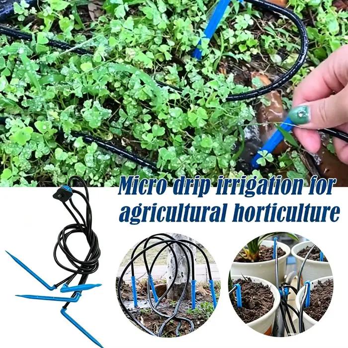 Système d'irrigation goutte-à-goutte à 4 voies avec émetteur micro-flux pour économie d'eau en serre