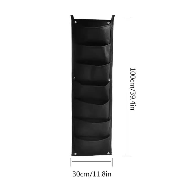Sac de plantation verticale moderne à 7 poches en fibre végétale pour fleurs et plantes vertes usage extérieur balcon patio jardin mur ocassions spéciales