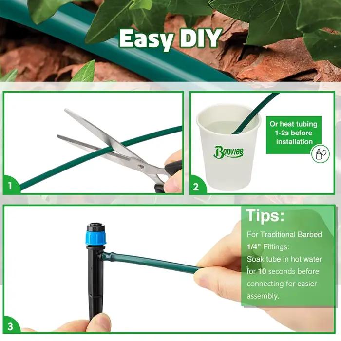 Tuyau d'irrigation goutte-à-goutte de 1/4 pouce