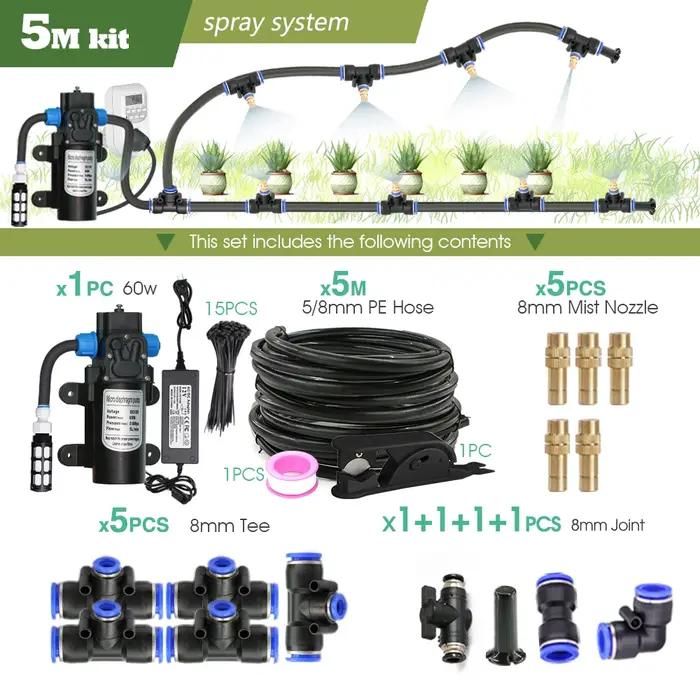 Kit d'arrosage à buse réglable en laiton pour jardinage et humidification extérieure polyvalent et facile à installer en plusieurs couleurs