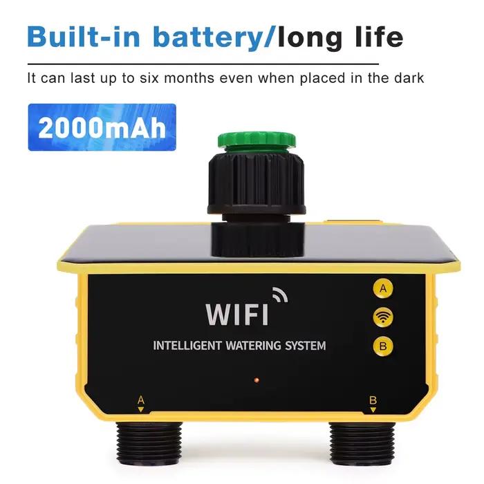 Minuterie d'arrosage solaire WiFi pour jardin numérique LCD contrôle de valve d'eau système d'irrigation intelligent automatique extérieur occasions spéciales
