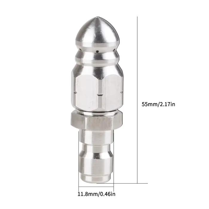 Buse de tuyau d'arrosage en acier inoxydable pour nettoyage de jardin et véhicules, prise rapide 1/4", haute pression, pulvérisation polyvalente, résistance à la corrosion